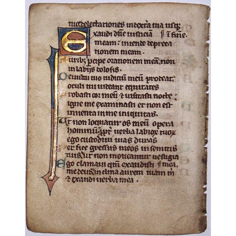 Leaf on vellum from a manuscript Breviary.