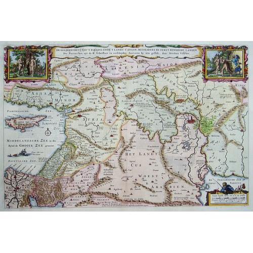 Old map image download for De Gelegentheyt Van't Paradys en't Landt Canaan..
