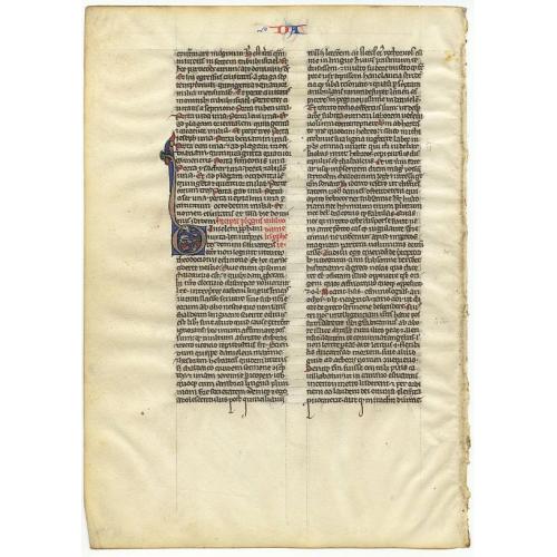 Old map image download for Leaf on vellum from a manuscript Bible.