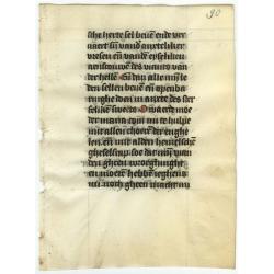 Leaf on vellum from a Dutch manuscript Book of Hours.