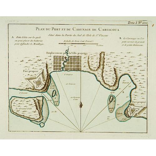 Old map image download for Plan du Port et du Carenage de Cariacoua.