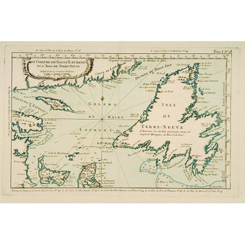 Le Golphe de Saint-Laurent et l'Isle de Terre-Neuve.