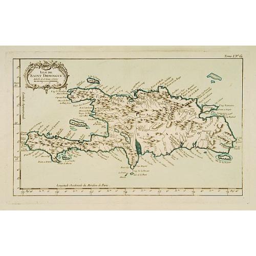 Old map image download for Isle de St Domingue.