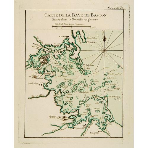 Old map image download for Carte de la Baye de Baston. [Boston]