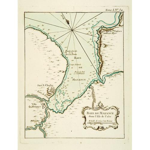 Old map image download for Baye de Matance dans l'Isle de Cube.