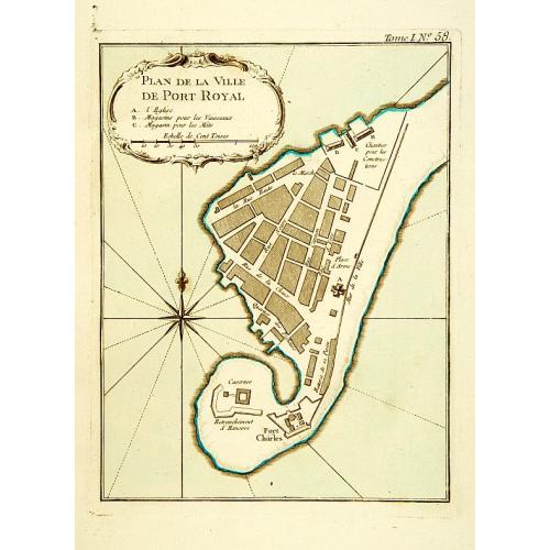 Old map image download for Plan de la Ville de Port Royal.