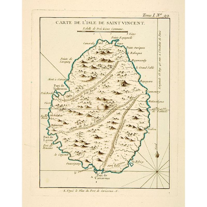 Carte de l'Isle de Saint Vincent.