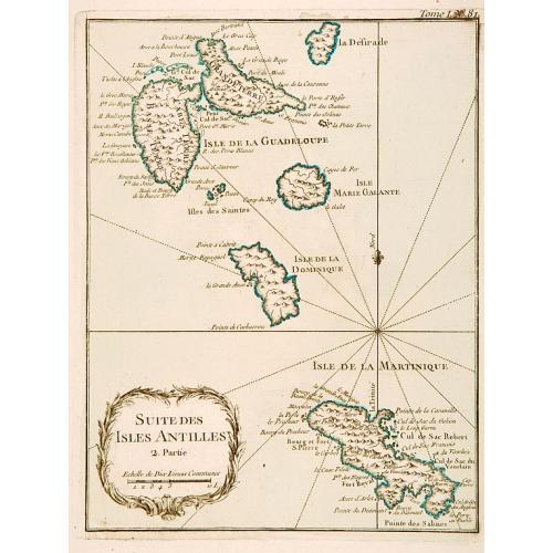 Old map image download for Suite des Isles Antilles 2.Partie. Together with 2.Partie [2 maps].