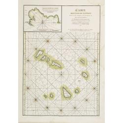 Carte des Iles du Cap-Verd Dressée sur les remarques et les observations les plus exactes des Navigateurs.