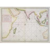 Old map image download for Carte réduite de l'Océan Oriental, depuis Le Cap de Bonne Espérance jusqu'à l'Isle Formose.