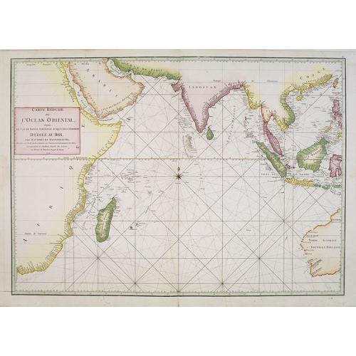 Old map image download for Carte réduite de l'Océan Oriental, depuis Le Cap de Bonne Espérance jusqu'à l'Isle Formose.