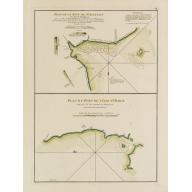 Old map image download for Plan de la Baye de St Augustin en l'Isle de Madagascar.. / Plan du Port de l'Isle Ste. Marie situé près la Côte Orientale de Madagascar.