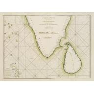 Old map image download for Carte Plate qui comprend l'Isle de Ceylan, une partie des Côtes de Malabar et de Coromandel.
