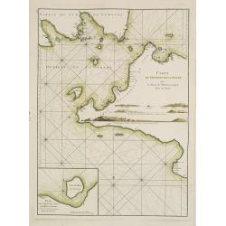 Carte du Détroit de la Sonde depuis la Pointe de winerou jusqu'à l'Isle du Nord.Plan de la Baye de l'Ile de Mew ou Cantaye?