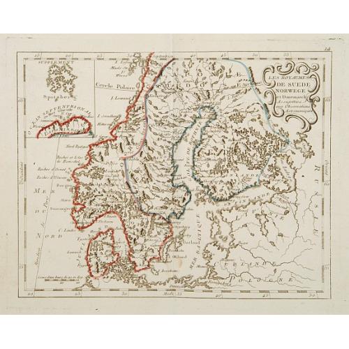 Old map image download for Les Royaumes De Suede Norwege et Danemark ..