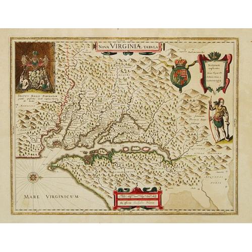 Old map image download for Nova Virginiae Tabula.