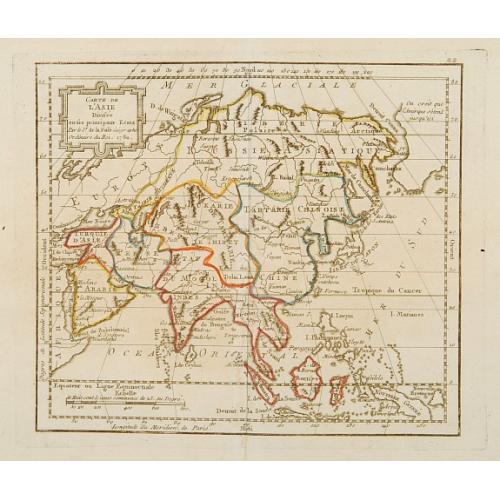 Old map image download for Carte de l'Asie Divisée entre Ses principaux Etats ..