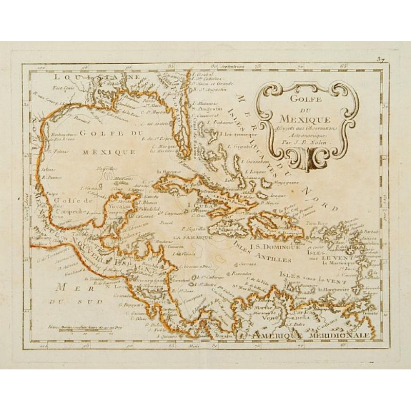 Golfe du Mexique Assujetti aux Observations Astronomiques Par J.B.Nolin.