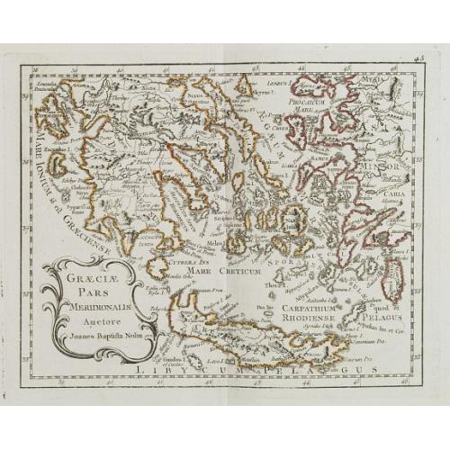 Old map image download for Graeciae Pars Meridionalis. . .