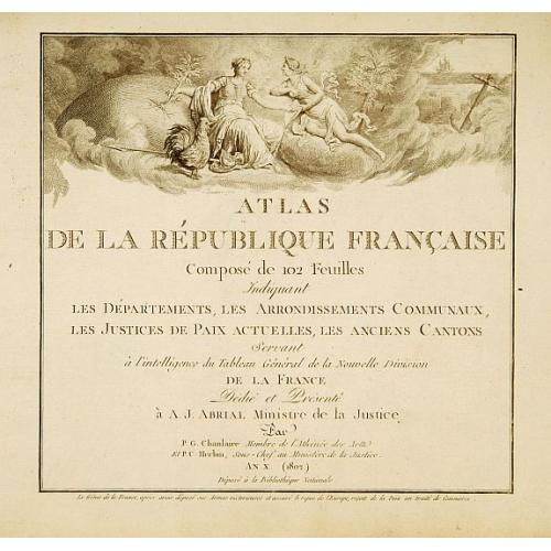 Old map image download for [Title page] Atlas de la République française ..