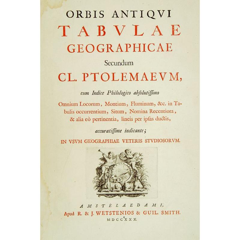 (Title page) Orbis Antiqui Tabulae Geographicae Secundum Cl. Ptolemaeum. . .