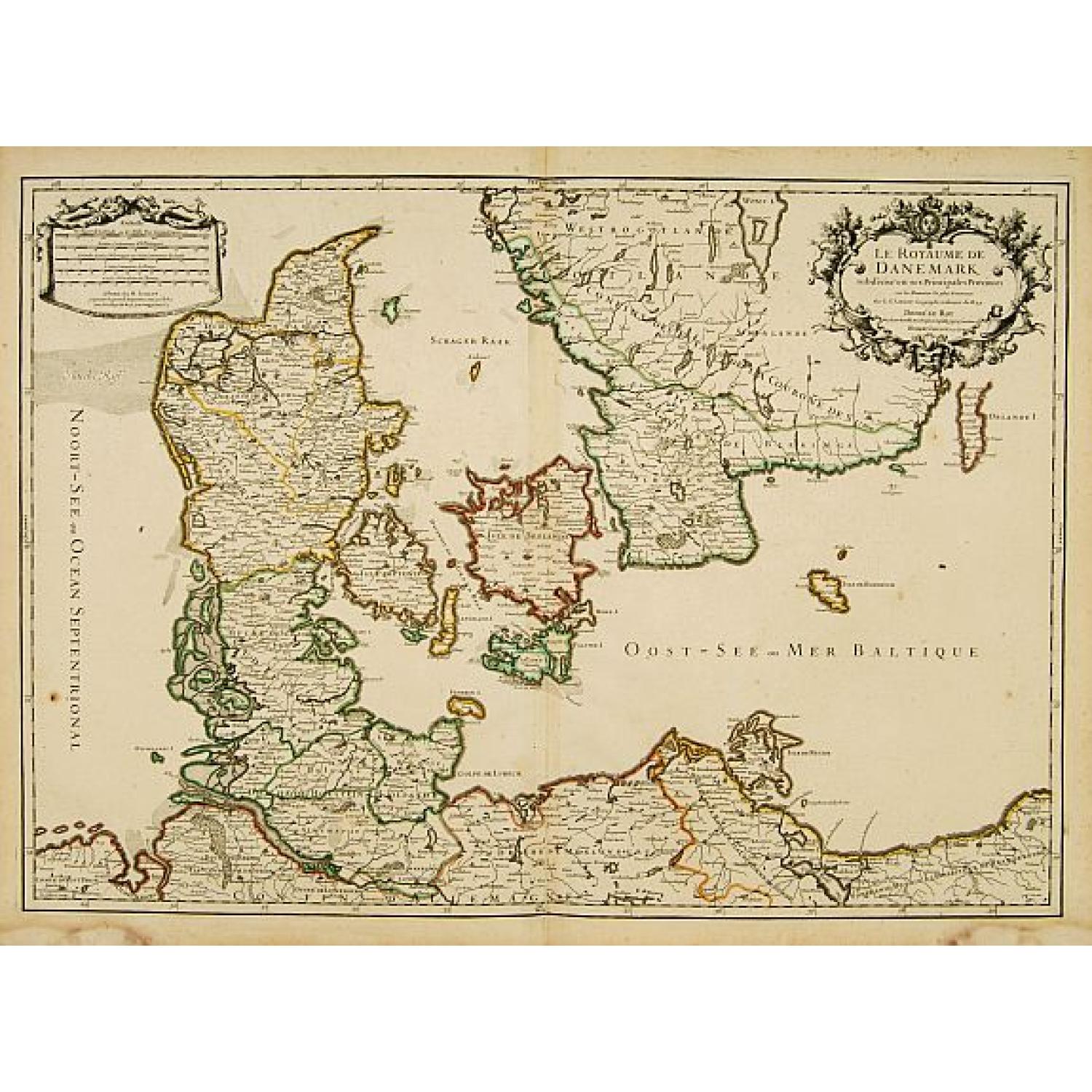 Le Royaume de Danmark subdivisé en ses Principales Provinces..