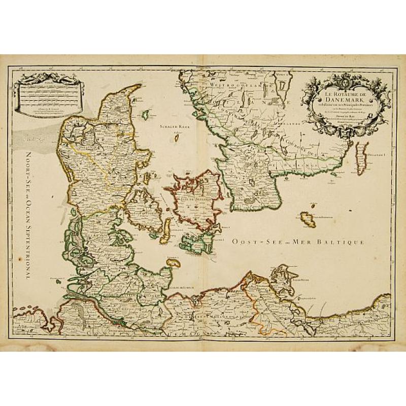 Le Royaume de Danmark subdivisé en ses Principales Provinces..