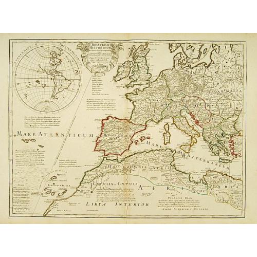 Old map image download for Theatrum Historicum.. Romani tu Barbarorum.. Pars Occidentalis..