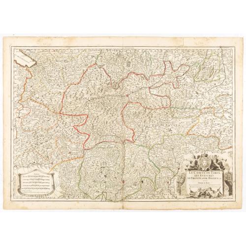 Old map image download for Le Comté de Tirol, les Evèchés de Trente et de Brixen..