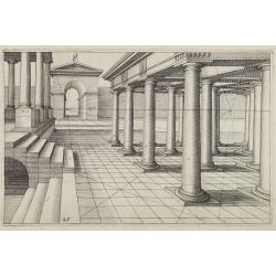 Perspective print by Vredeman de Vries.