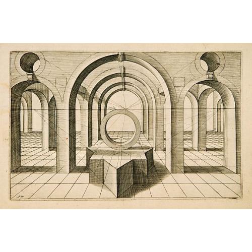 Perspective print by Vredeman de Vries.
