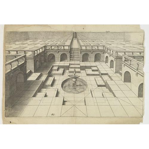 Old map image download for Perspective print by Vredeman de Vries.