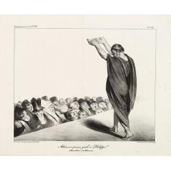 Athéniens prenez garde à Philippe ! (Démosthènes aux Athéniens). (Plate 454 in La Caricature)