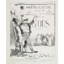 Société du Clystère. Robert Macaire  philantrope. Vois-tu Bertrand . . . Caricaturana (Plate 2)