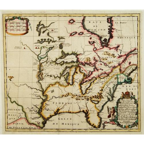 Old map image download for Charte eines sehr grossen landes nur gantz neülich in dem Mitternächtigen America ..