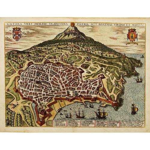 Old map image download for Catana urbs Siciliae clarissima patria sc.te Agathae virgin..