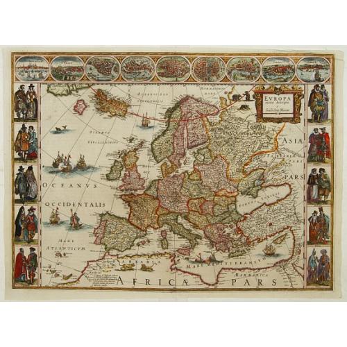 Old map image download for Europa recens descripta a Guilielmo Blaeuw.
