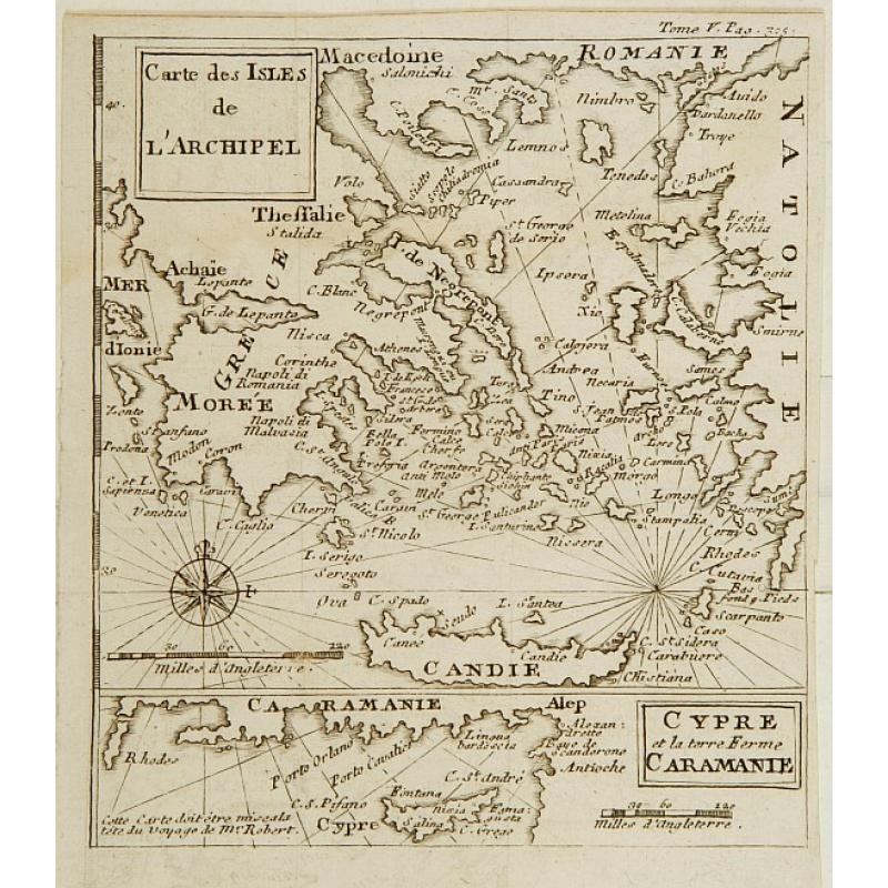 Carte des Isles de l'Archipel. / Cypre et la terre ferme Caramante.