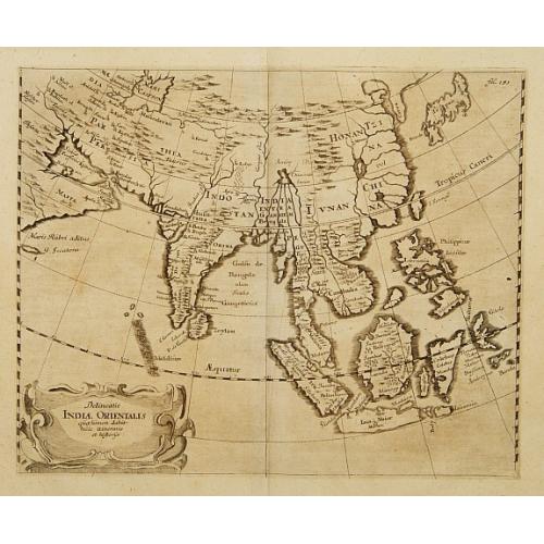 Old map image download for Delineatio Indiae Orientalis quaelumen dabit huie itinerario et historijs.