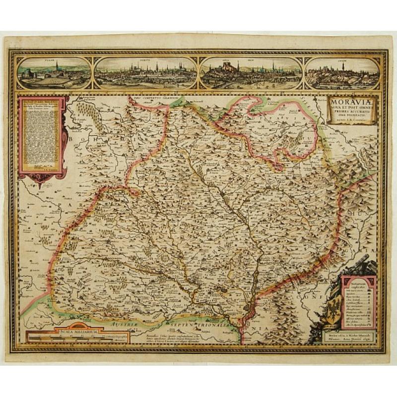 Moraviae Nova et post omnes priores accuratissima delineatio.