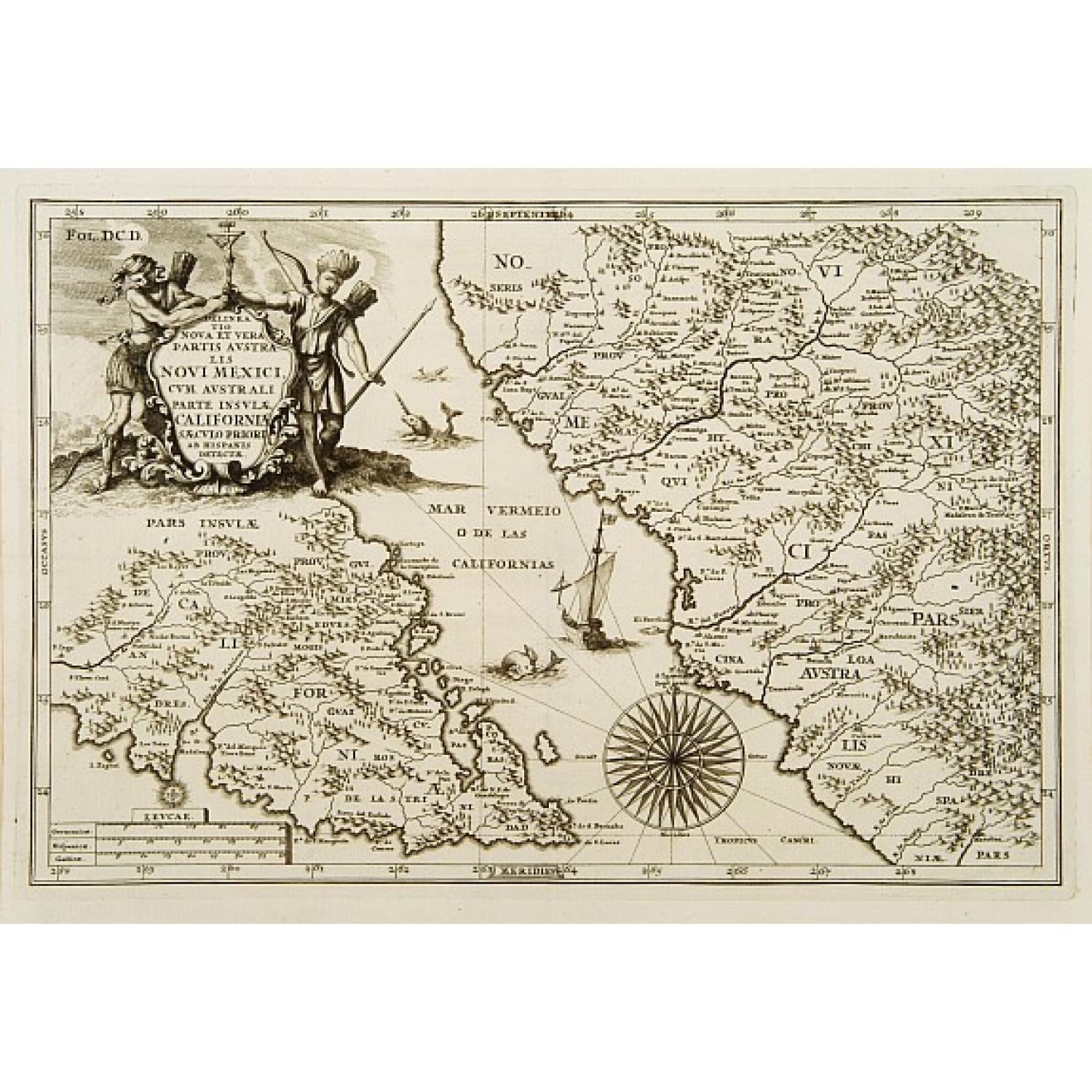 Delineatio Nova Et Vera Partis Australis Novi Mexici.