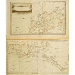 [2 maps] Carte de la partie Orientale des Philippines. / .. Occidentale ..