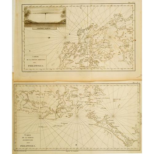 Old map image download for [2 maps] Carte de la partie Orientale des Philippines. / .. Occidentale ..