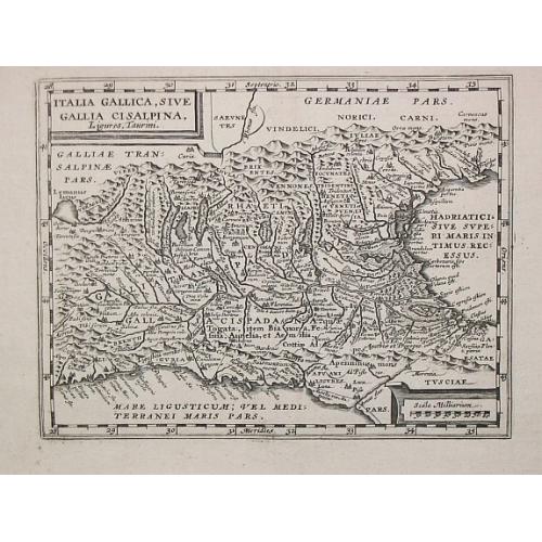 Old map image download for Italia Gallica, sive Gallia Cisalpina.