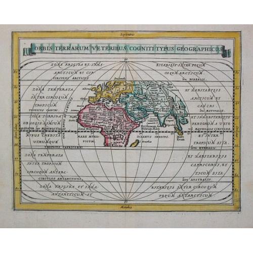 Old map image download for Orbis Terrarum Veteribus Cogniti Typus Geographicus.
