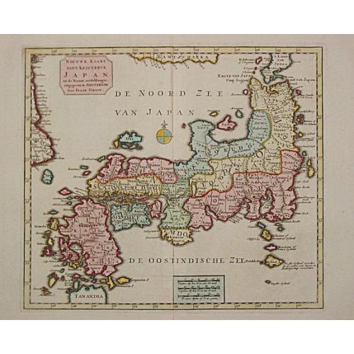 Old map image download for Nieuwe Kaart van t Keizerryk Japan.