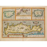 Old map image download for CRETA - CORSICA - INSULAE MARIS IIONI - SARDINA.