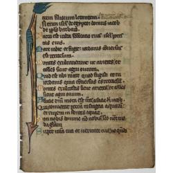 Leaf on vellum from a manuscript Breviary.