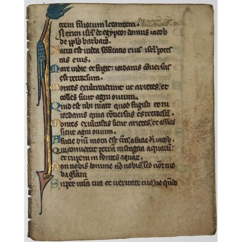 Leaf on vellum from a manuscript Breviary.