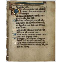 Leaf on vellum from a manuscript Breviary.
